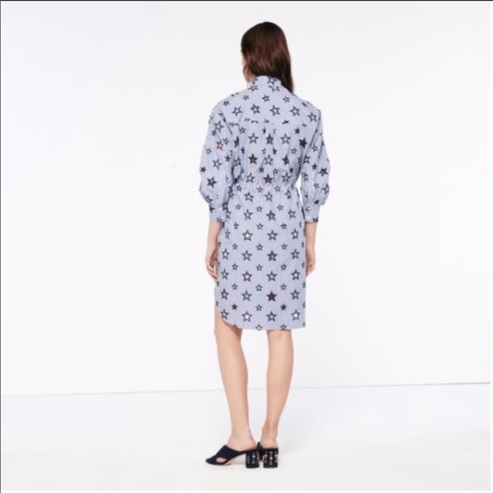 Sandro Star Shirt Dress Size 8 - Picture 2 of 6